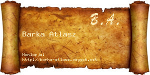 Barka Atlasz névjegykártya